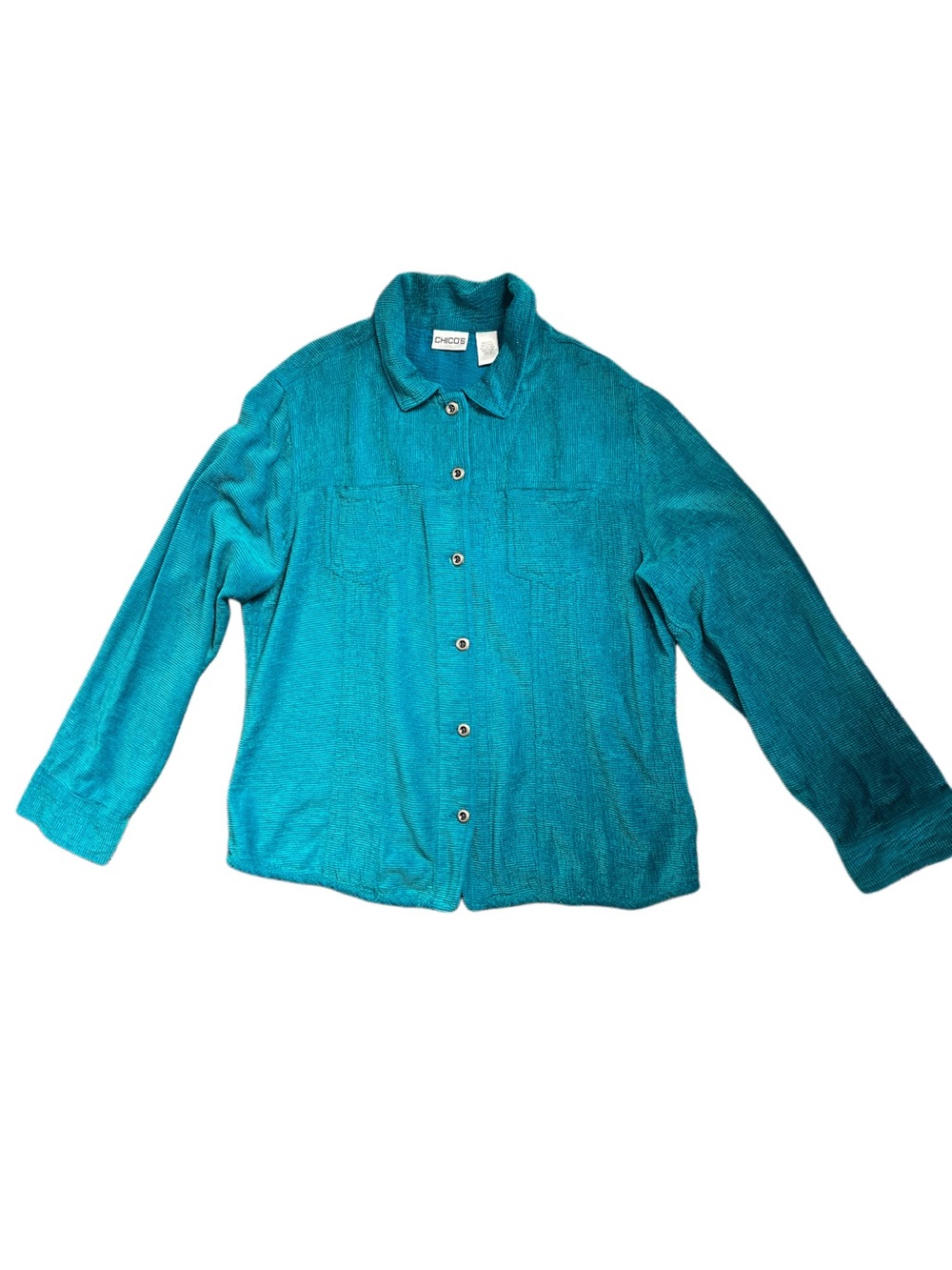Silk Blend Turquoise Chico’s Blouse